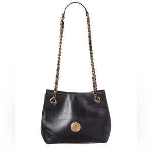 sale ends 5/14Versace Medusa Black and Gold Shoulder Bag